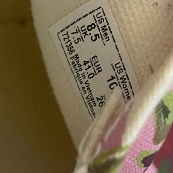 NWT Vans Romantic Floral Slip Ons Men sz 8.5/Women sz 10 with box. - Picture 9 of 14